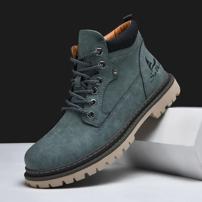 Winter-Herrenstiefel | Leder-Wanderstiefel für winterliche Bedingungen