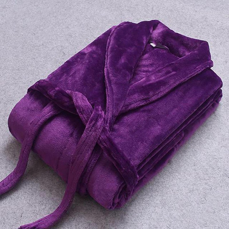 Winter-Bademantel mit Gürtel und langen Ärmeln für Damen und Herren