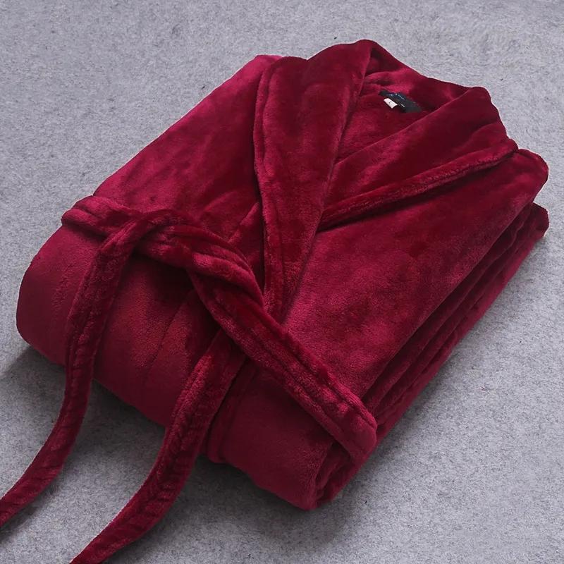 Winter-Bademantel mit Gürtel und langen Ärmeln für Damen und Herren