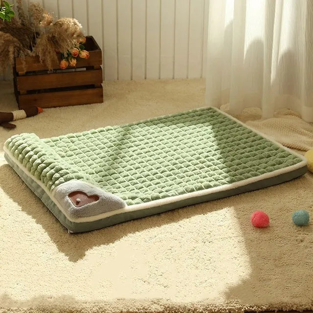 Winter-Plüsch-Hundebett und Matratze – Warmes Hundesofa für kleine und mittelgrosse Hunde