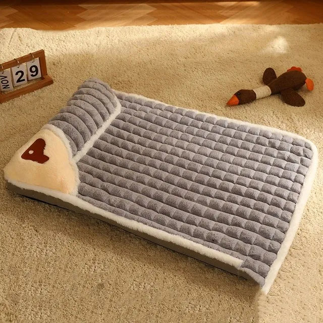 Winter-Plüsch-Hundebett und Matratze – Warmes Hundesofa für kleine und mittelgrosse Hunde