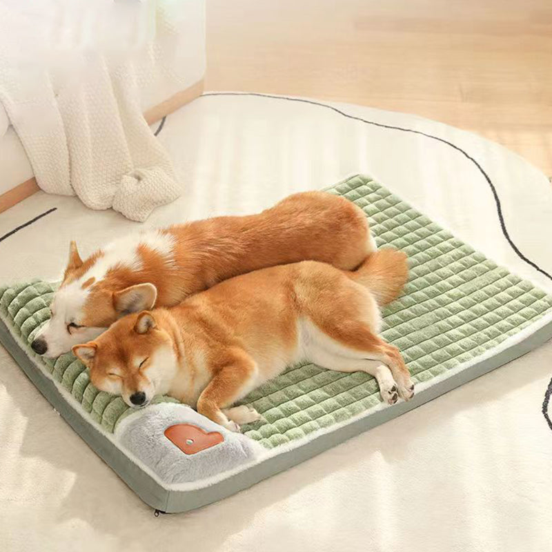 Winter-Plüsch-Hundebett und Matratze – Warmes Hundesofa für kleine und mittelgrosse Hunde