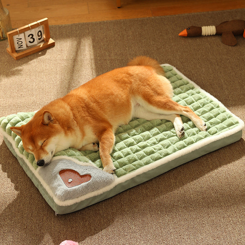 Winter-Plüsch-Hundebett und Matratze – Warmes Hundesofa für kleine und mittelgrosse Hunde