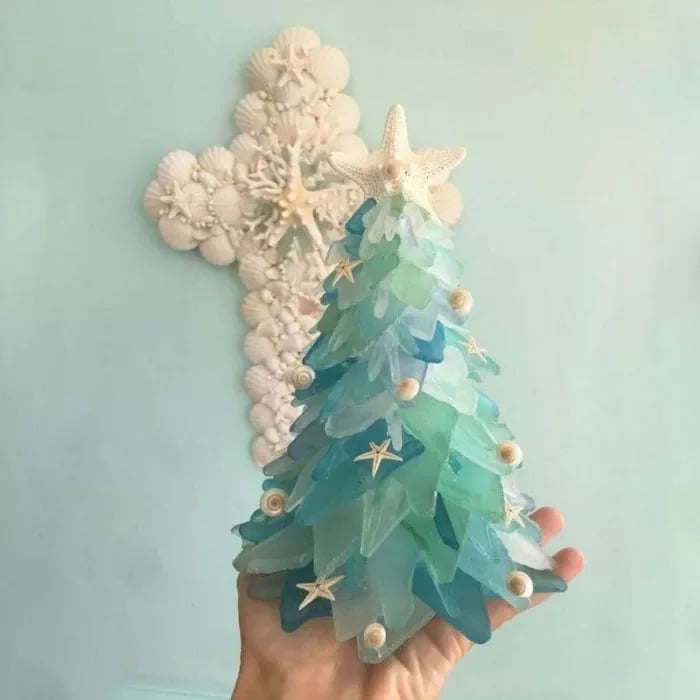 Meerglas Weihnachtsbaum