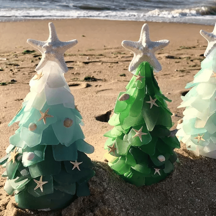 Meerglas Weihnachtsbaum