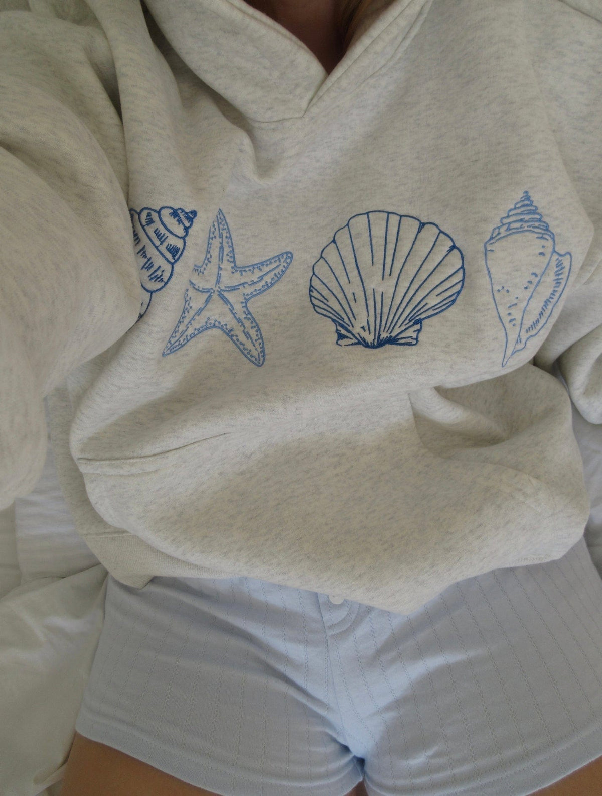 Unisex-Kapuzenpullover mit Strandmuster