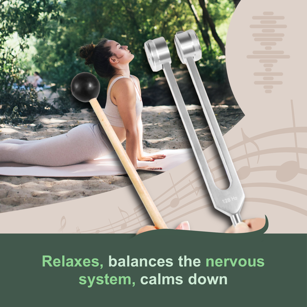 Therapeutische Stimmgabel 128 Hz für Klangtherapie