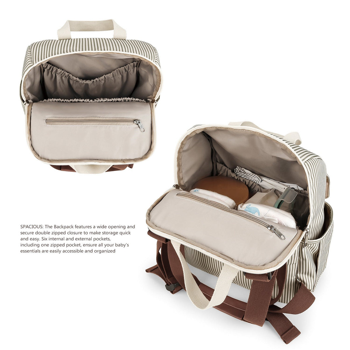 Multifunktionaler Wickelrucksack mit integrierter Wickelunterlage
