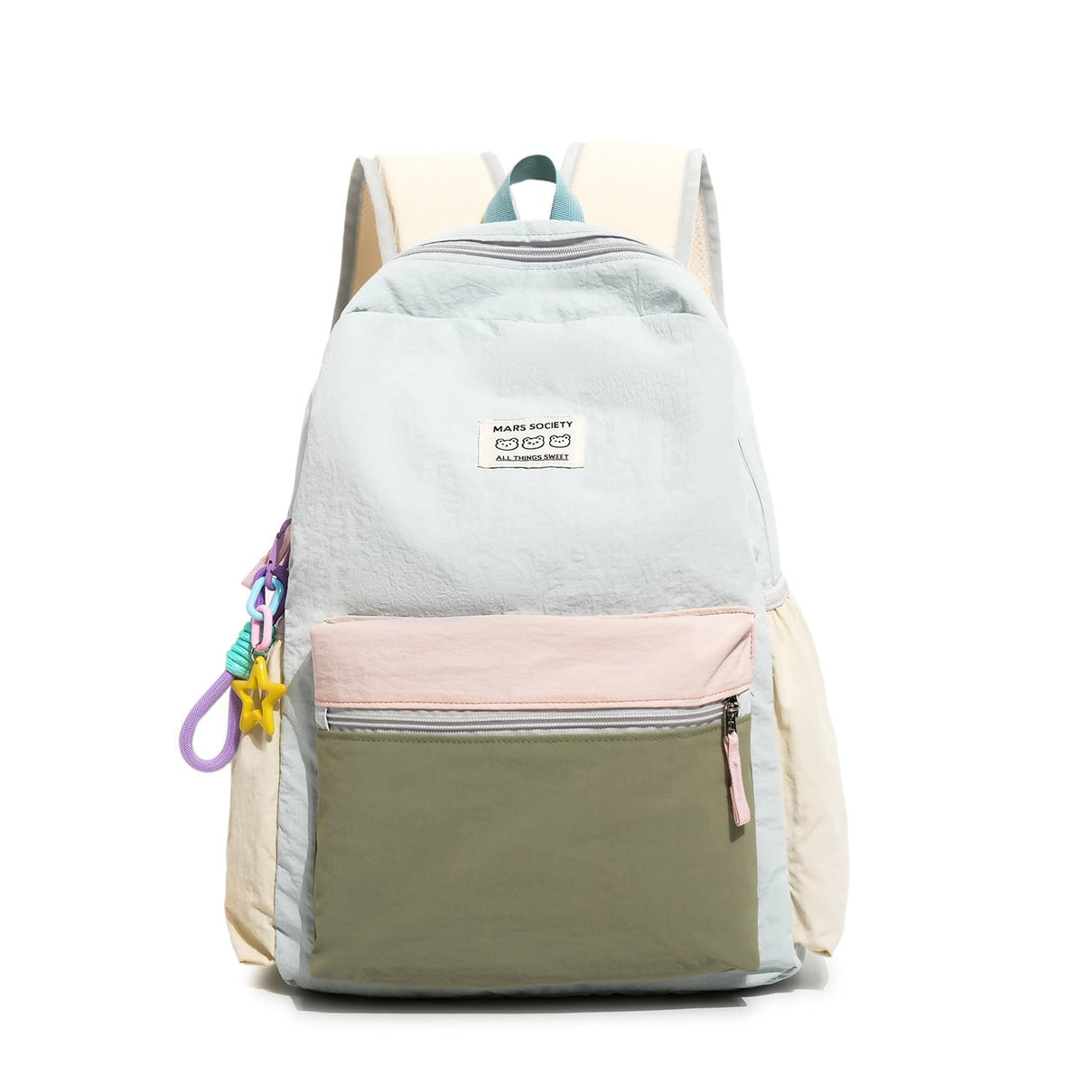 Lässige Schultasche mit mehreren Fächern