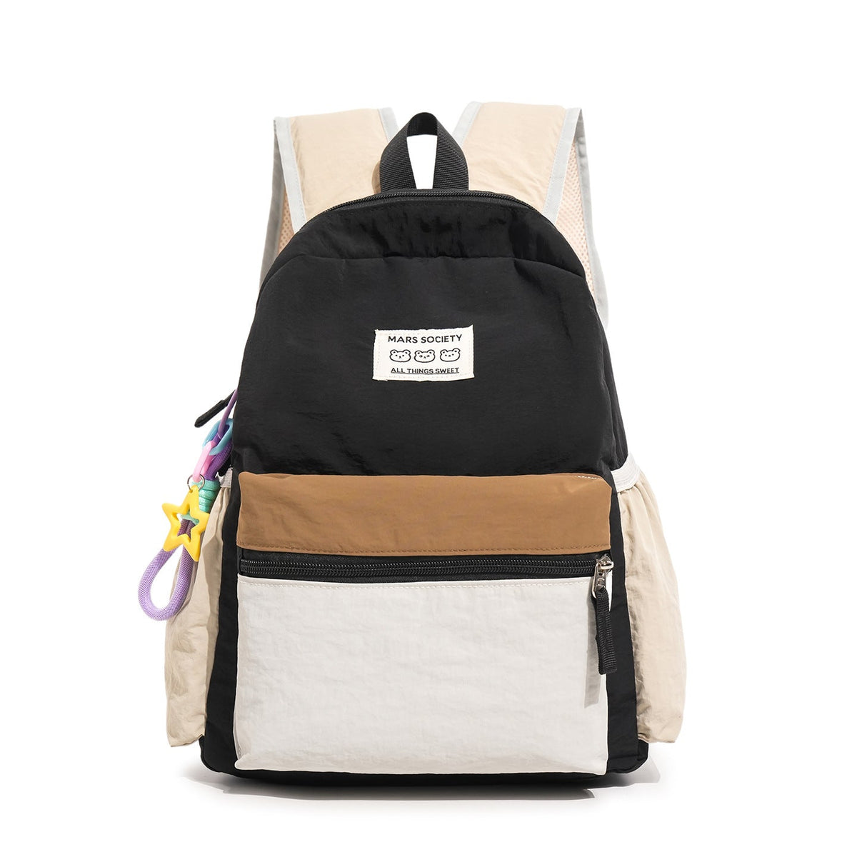 Lässige Schultasche mit mehreren Fächern