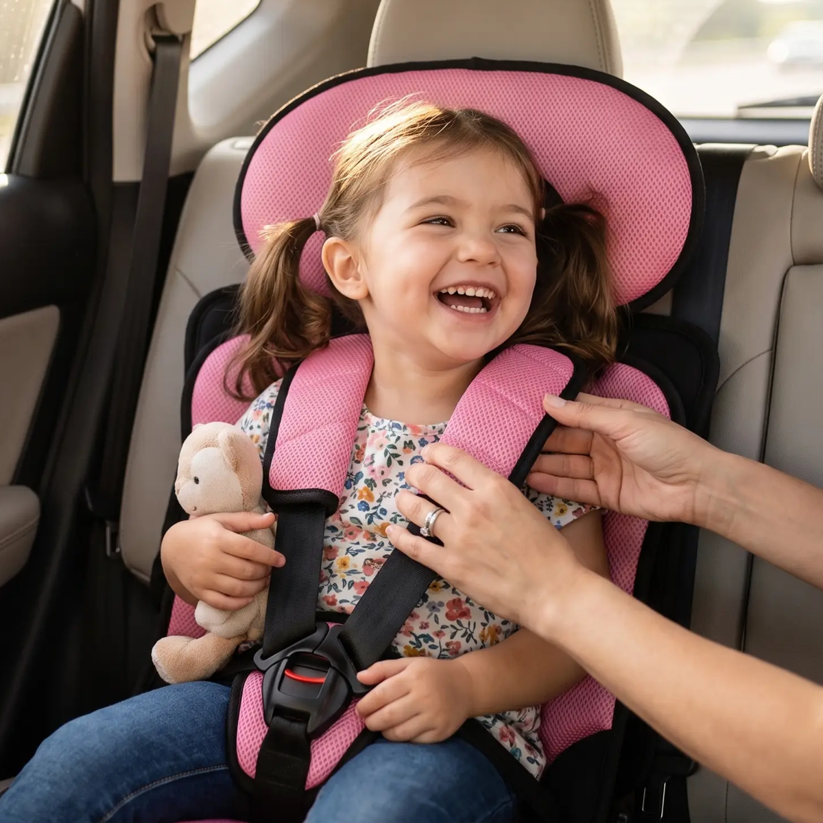 Tragbare und faltbare Kindersitzerhöhung fürs Auto