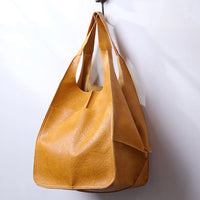 Oversized Leder-Weekender-Handtasche