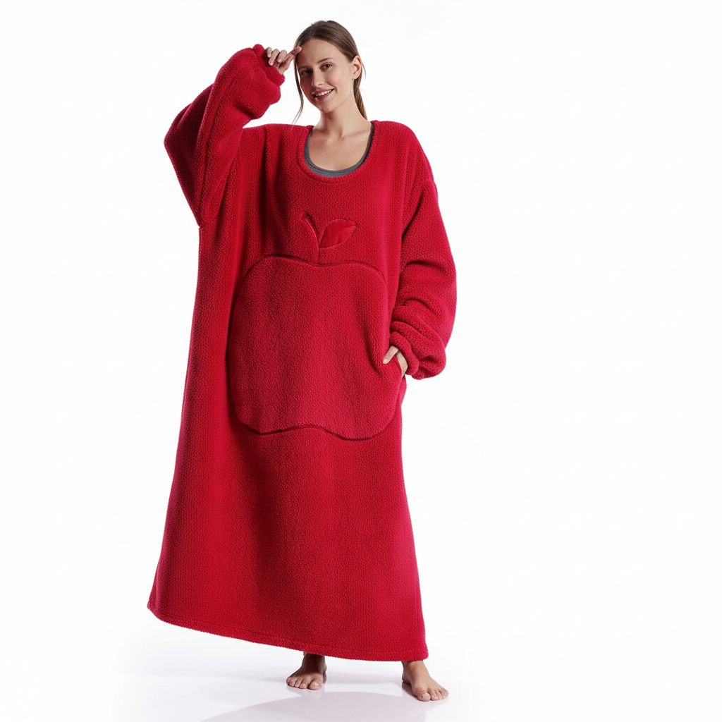 Oversized tragbare Kuscheldecke Bademantel