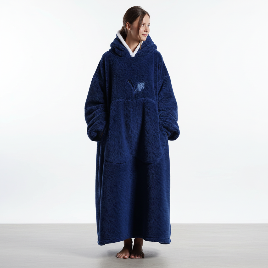 Oversized tragbare Kuscheldecke Bademantel