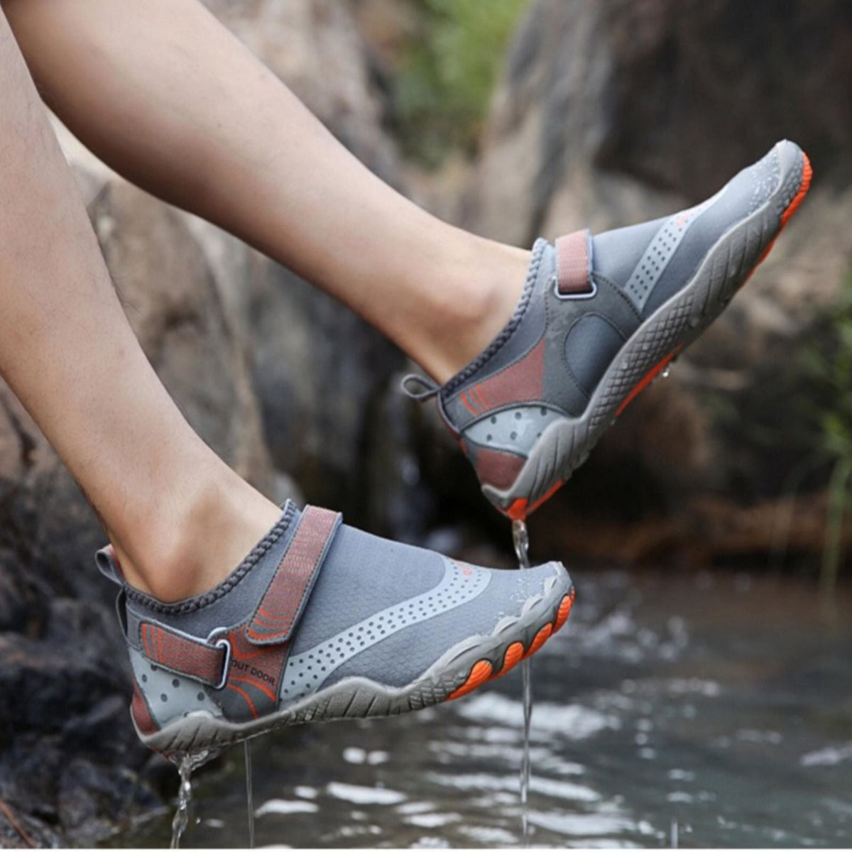 Trekkingschuhe | Rutschfeste Rillenprofilsohle | Leichte orthopädische Unterstützung