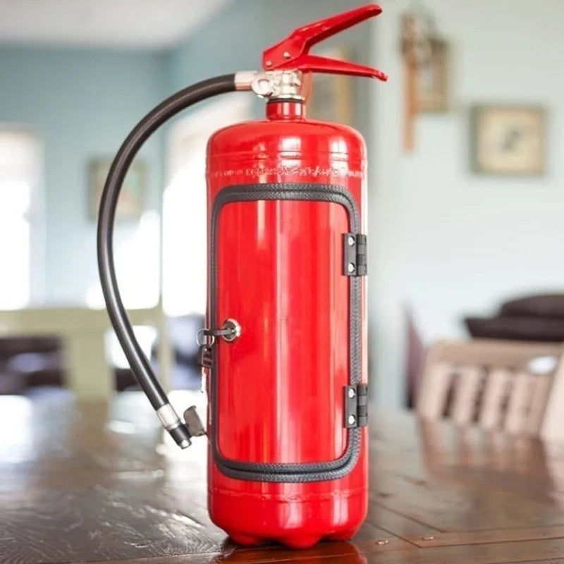 Versteckter Flaschenhalter in Feuerlöscher-Form