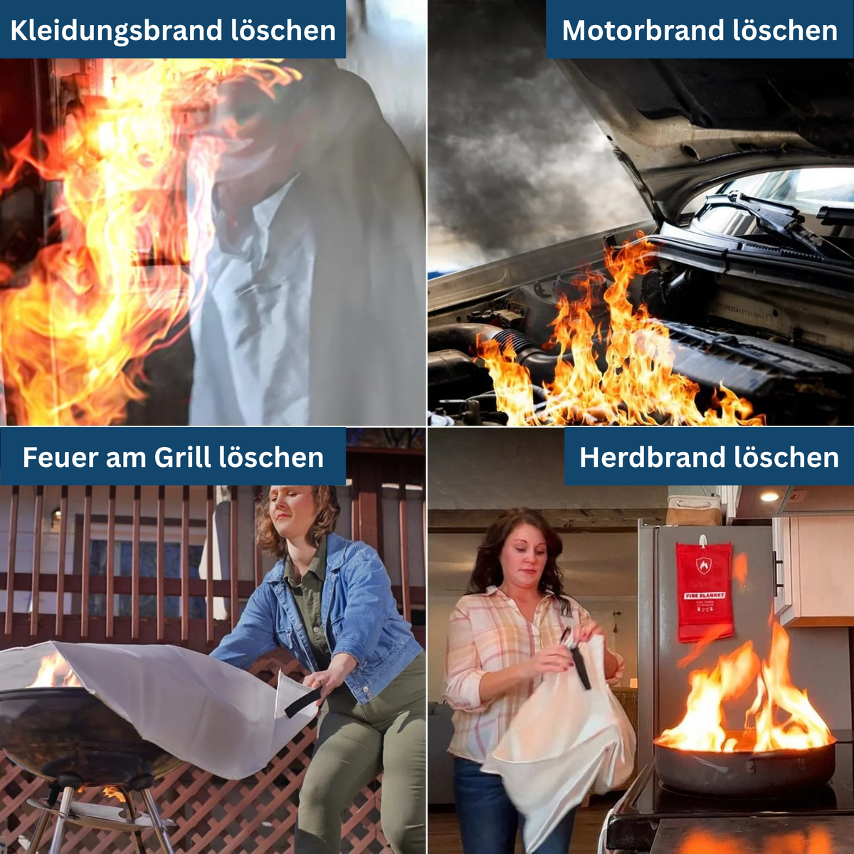 Löschdecke für den Notfall