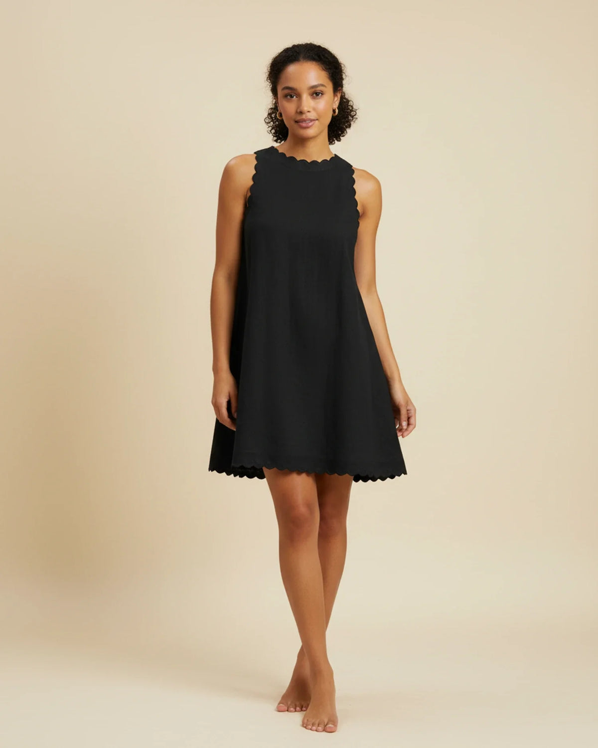 Ärmelloses A-Linien-Minikleid für Damen