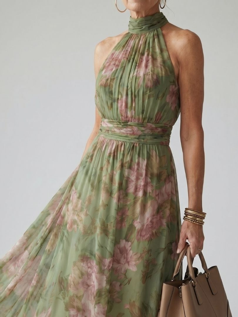 Ärmelloses langes Damenkleid