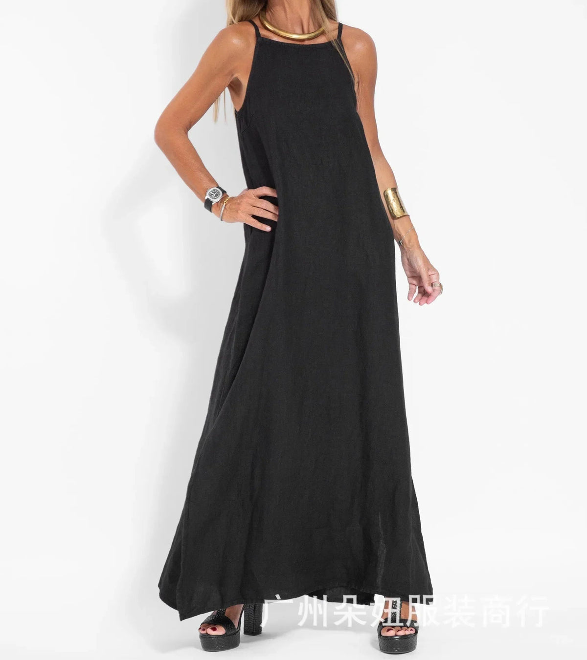 Ärmelloses Damen-Maxikleid