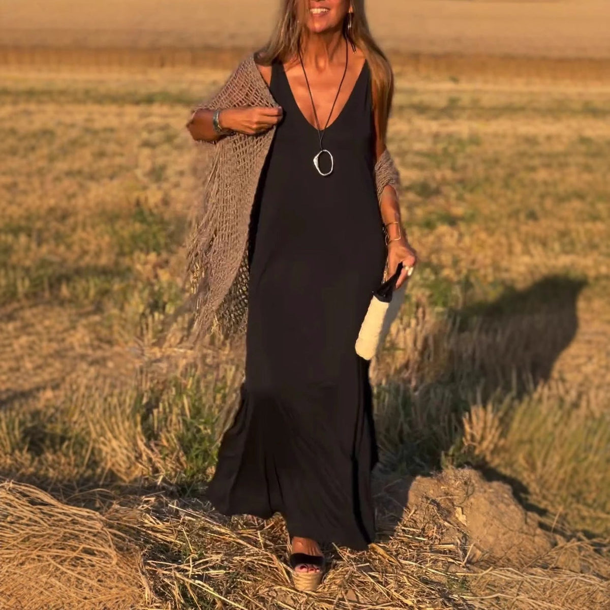 Ärmelloses Damen-Maxikleid