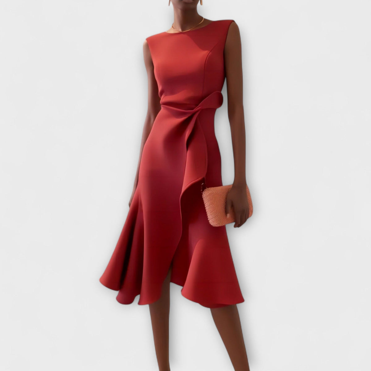 Ärmelloses Damen-Midikleid in A-Linie