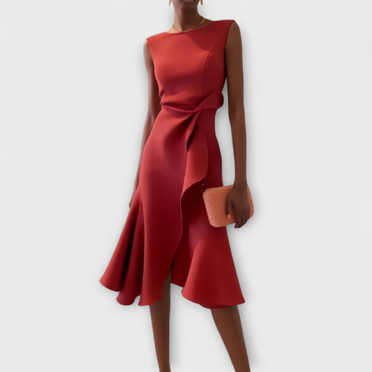 Ärmelloses Damen-Midikleid in A-Linie