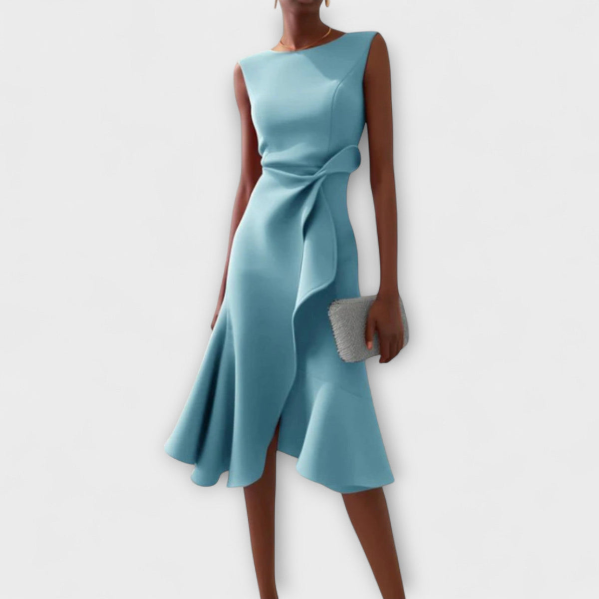 Ärmelloses Damen-Midikleid in A-Linie