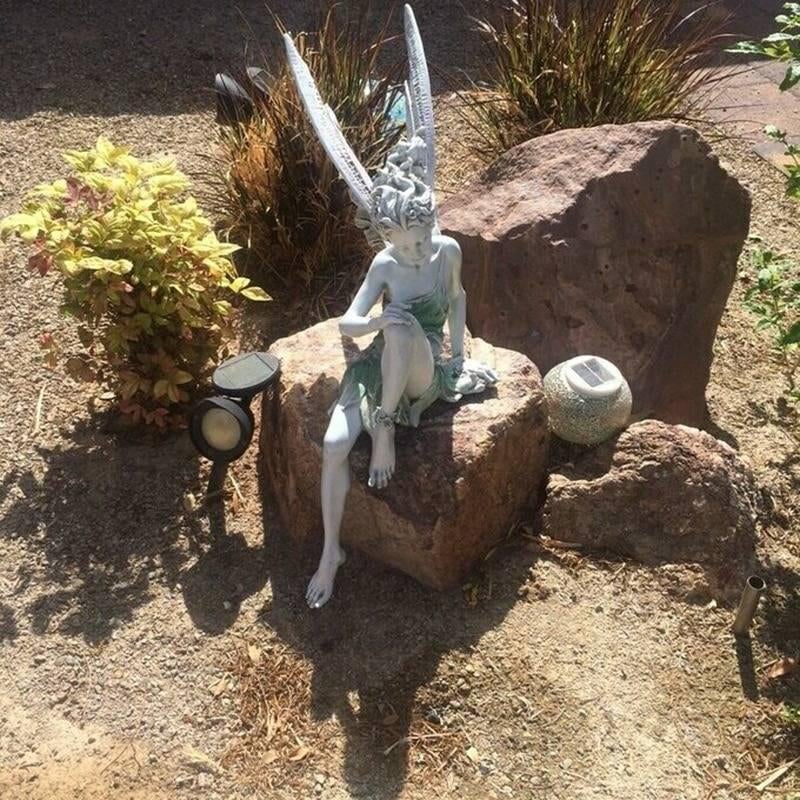 Sitzende Fee Gartenstatue