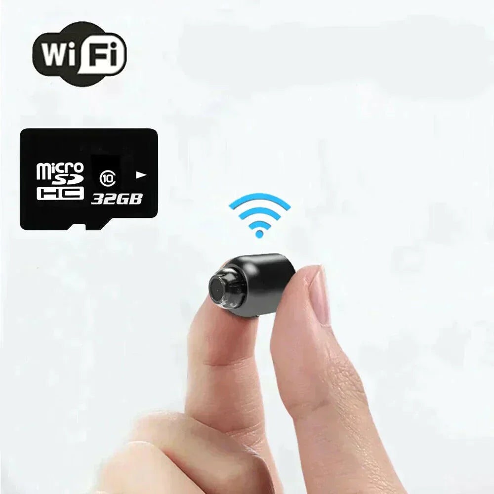 Ultrakompakte WLAN-IP-Kamera mit 1080p Full HD, 120°-Weitwinkelobjektiv, Infrarot-Nachtsicht, Bewegungsmelder, 2-Weg-Audio und globalem Fernzugriff