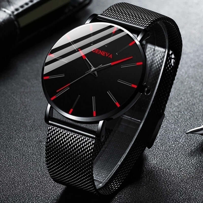Ultradünne Herrenarmbanduhr