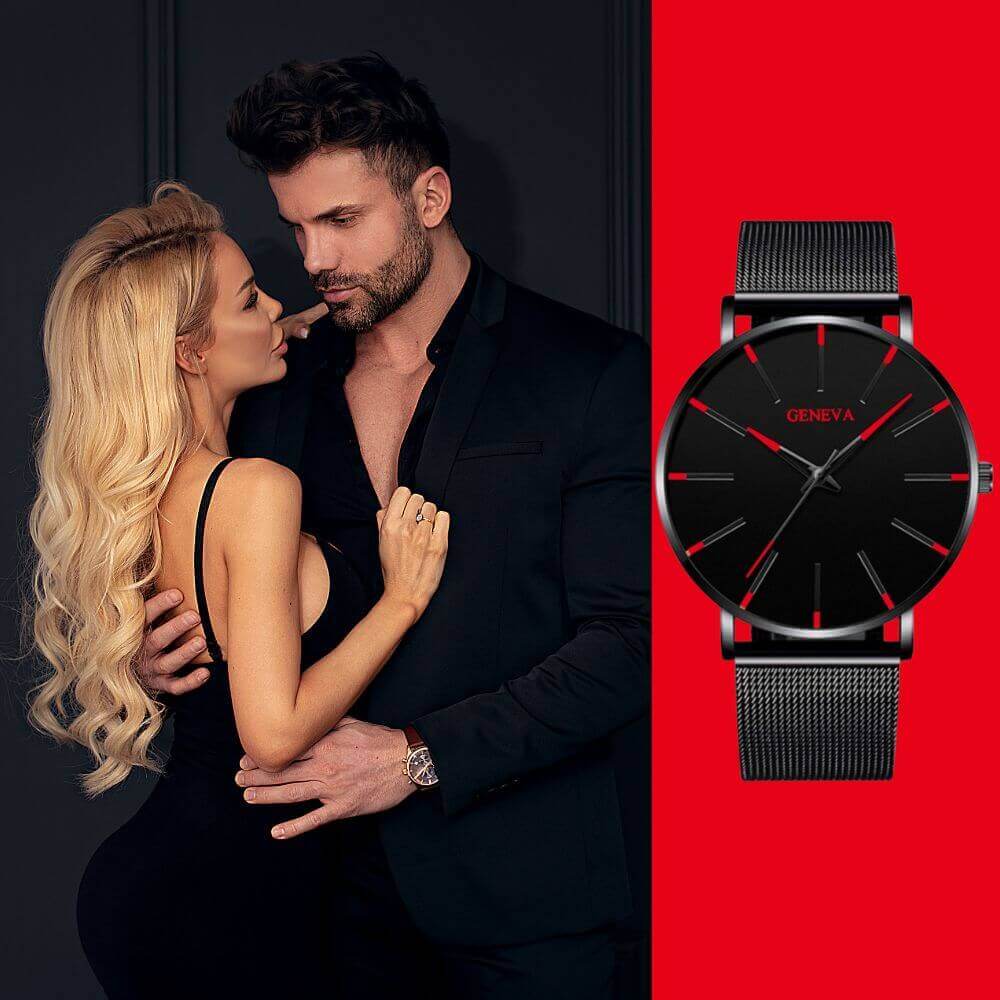 Ultradünne Herrenarmbanduhr