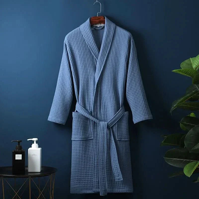 Unisex Waffelpikee-Bademantel – Leicht und atmungsaktiv