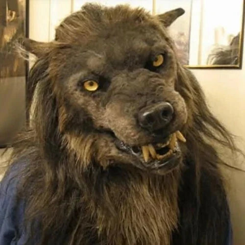 Unisex gruselige Wolfsmaske – Realistisches Kostüm für Halloween und Cosplay