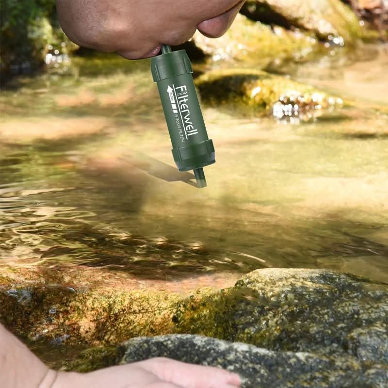 Unisex tragbarer Mini-Wasserfilter-Trinkhalm für Outdoor-Abenteuer