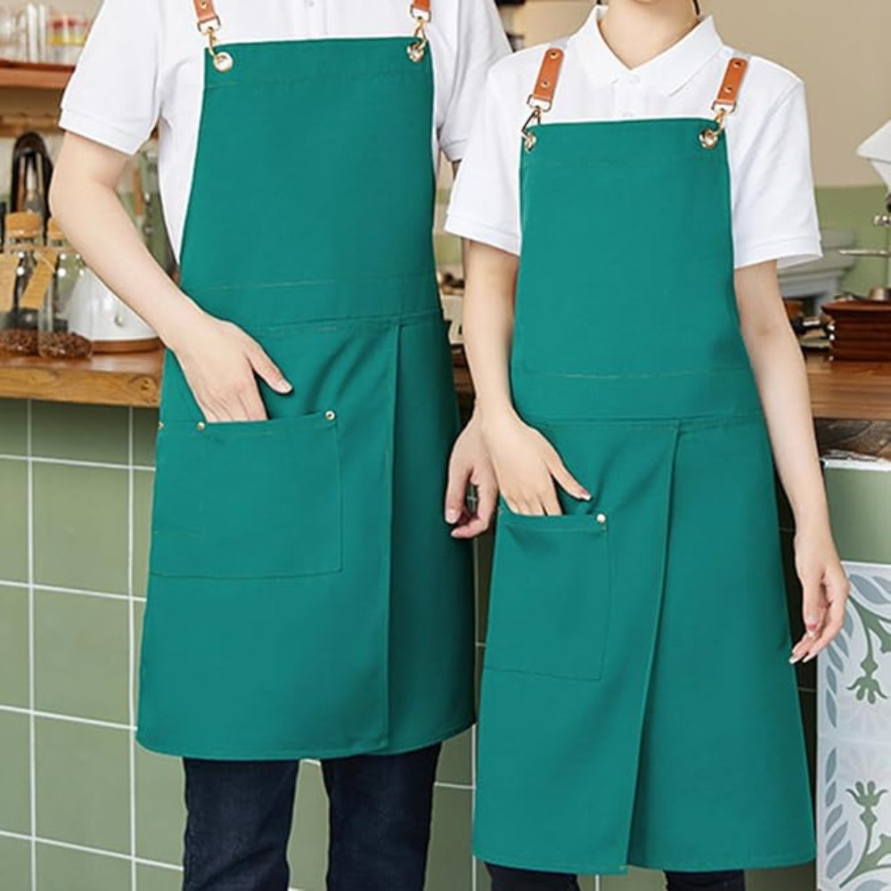 Unisex-Latzschürze mit Schlitz und Taschen