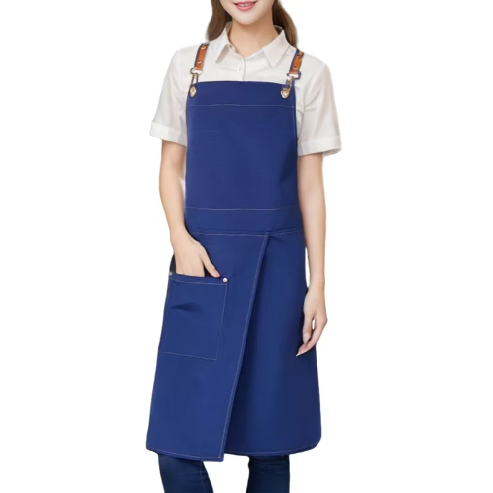 Unisex-Latzschürze mit Schlitz und Taschen