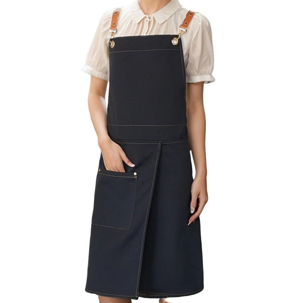 Unisex-Latzschürze mit Schlitz und Taschen