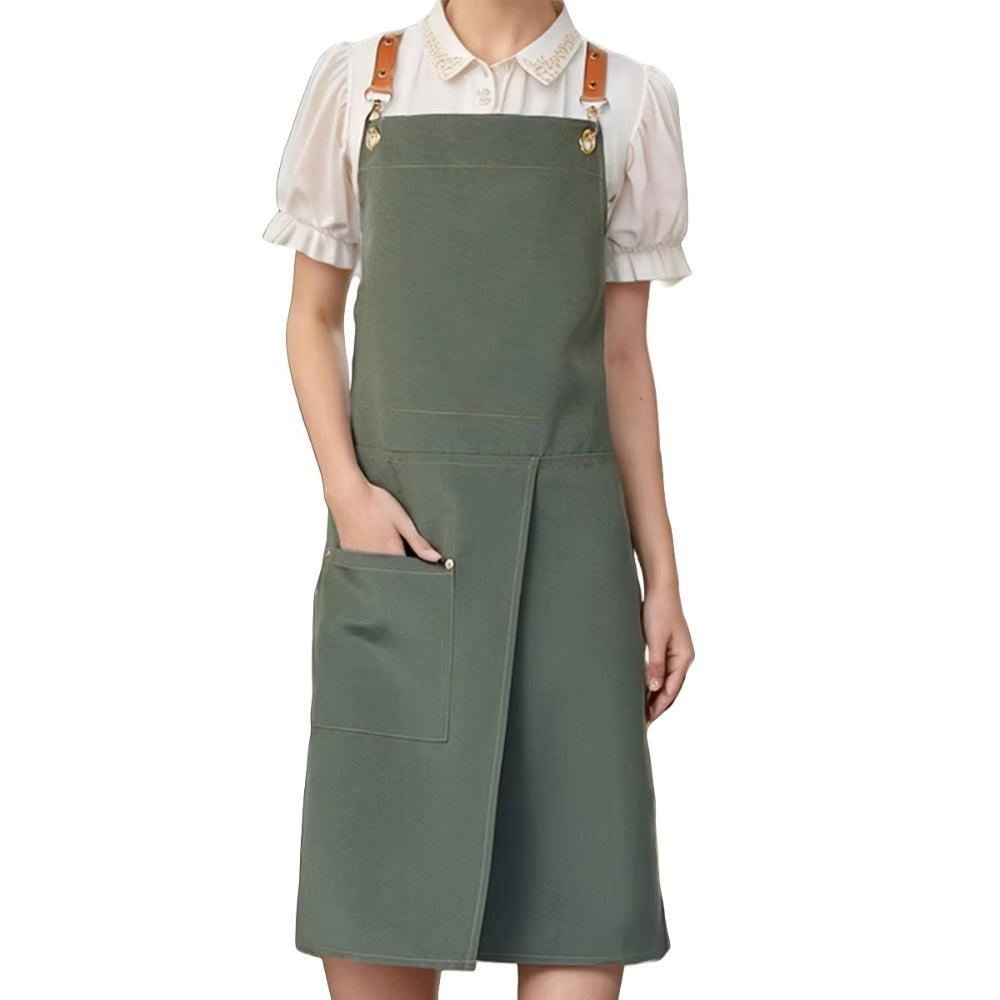 Unisex-Latzschürze mit Schlitz und Taschen