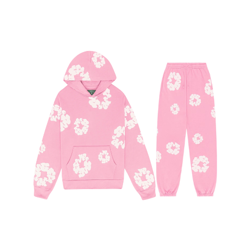 Unisex Herbst-Jogginganzug mit Blumenmuster und ikonischen Motiven