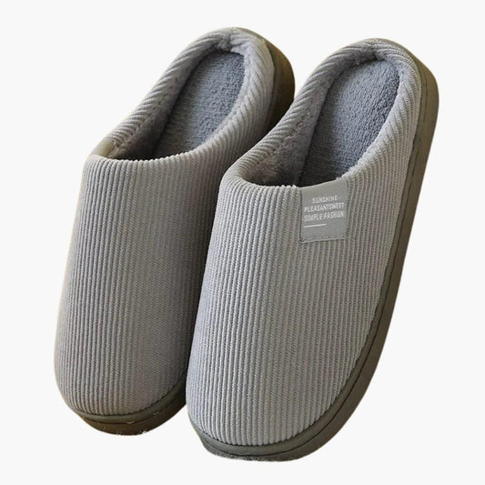 Unisex Hausschuhe mit Plüschoberfläche und dicker Sohle