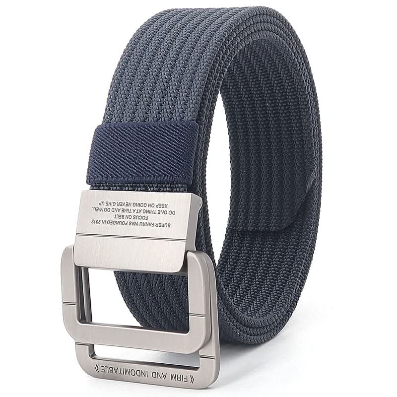 Unisex Stoffgürtel – mit Doppel-D-Ring-Metallschnalle, verstellbar