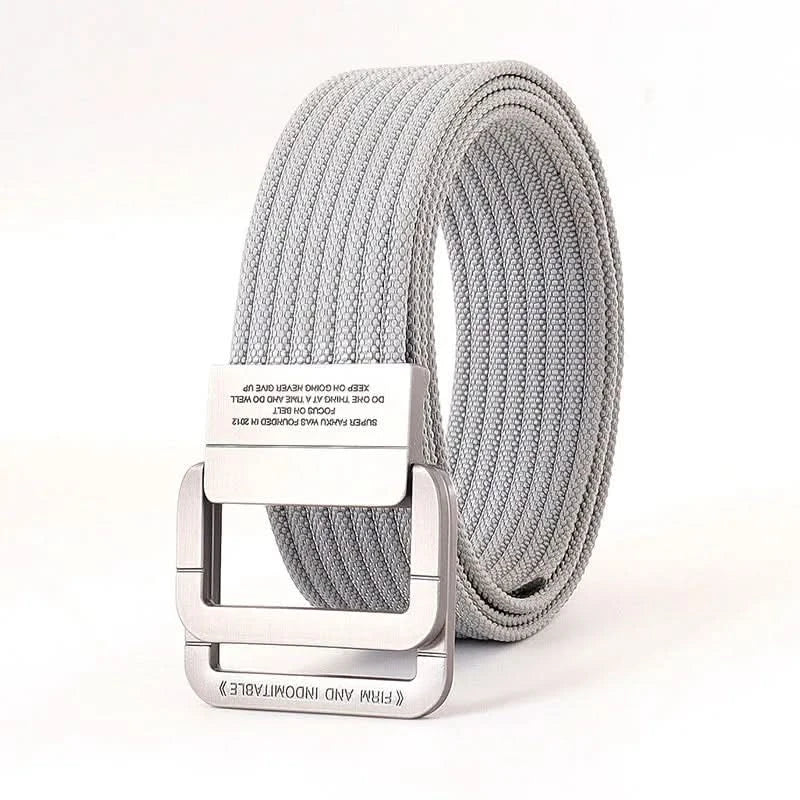 Unisex Stoffgürtel – mit Doppel-D-Ring-Metallschnalle, verstellbar