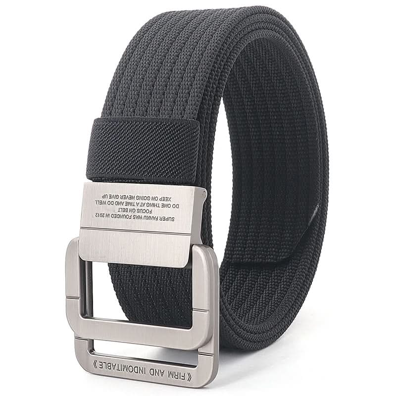 Unisex Stoffgürtel – mit Doppel-D-Ring-Metallschnalle, verstellbar