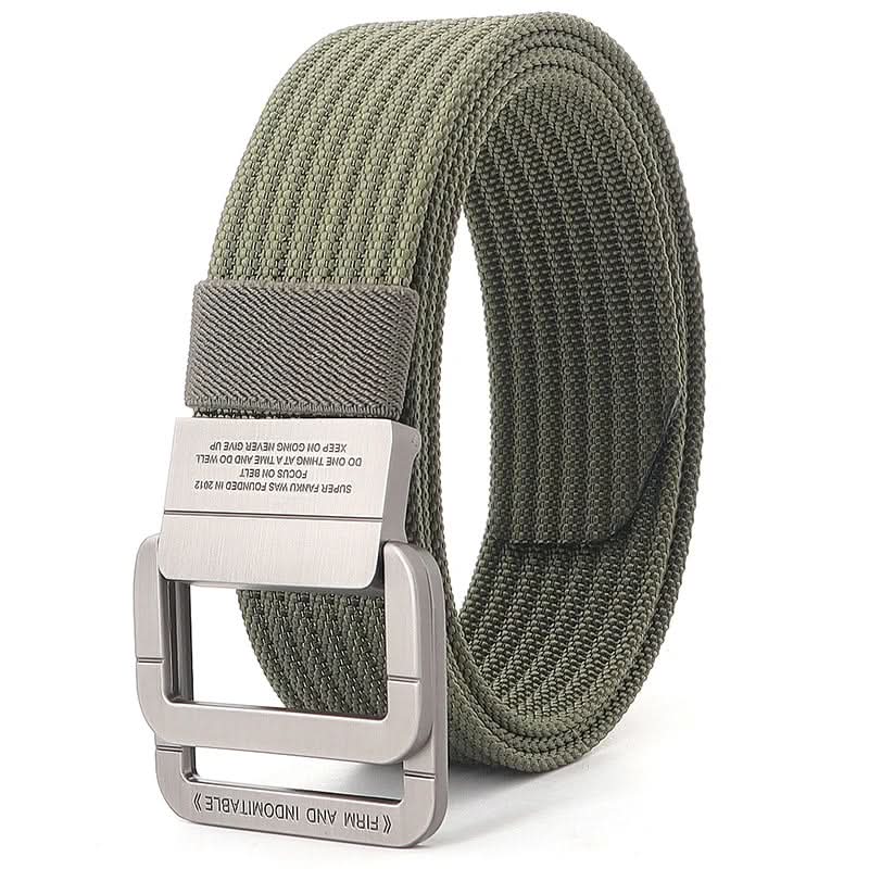 Unisex Stoffgürtel – mit Doppel-D-Ring-Metallschnalle, verstellbar