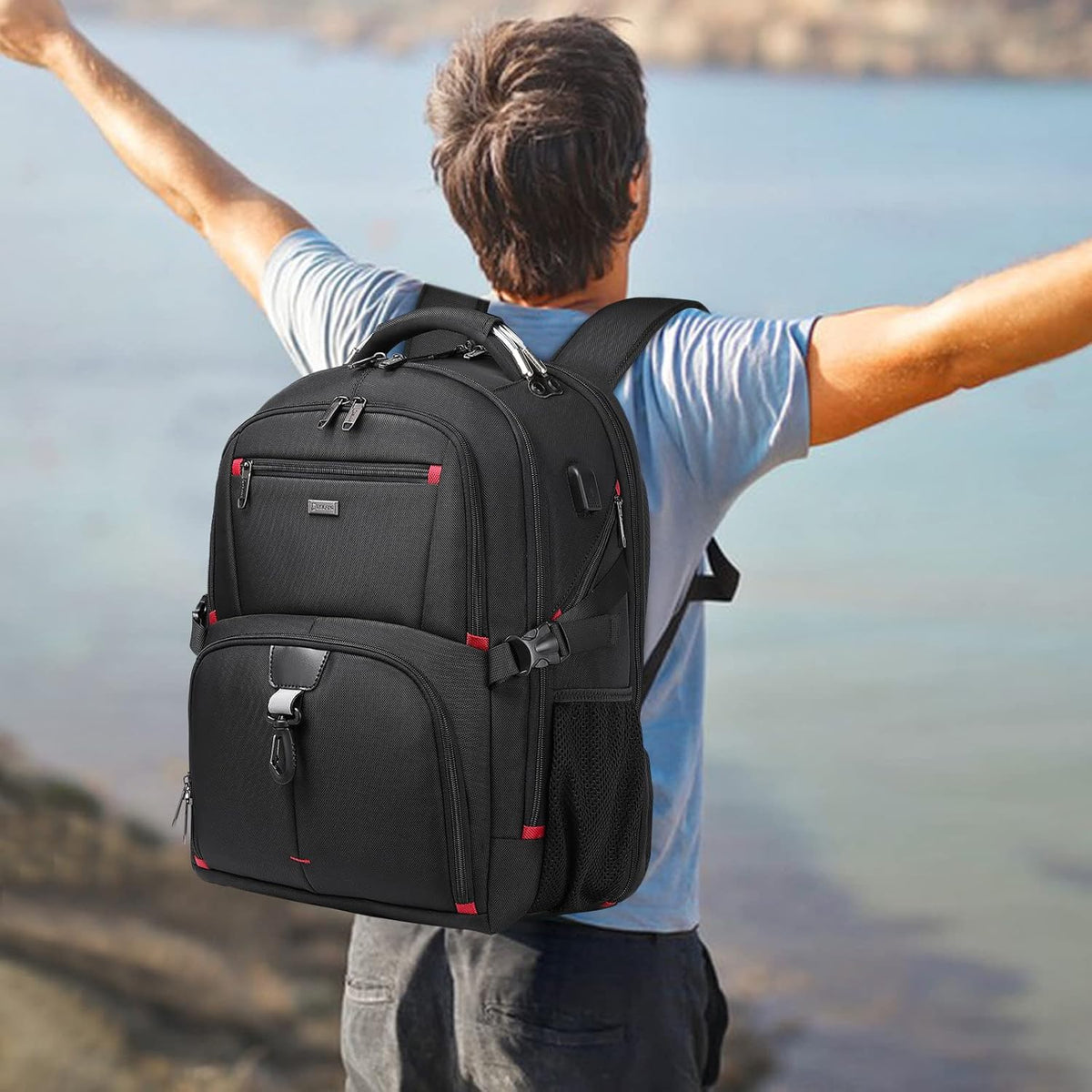 Unisex wasserdichter extra grosser 50 l Reiserucksack für Laptop