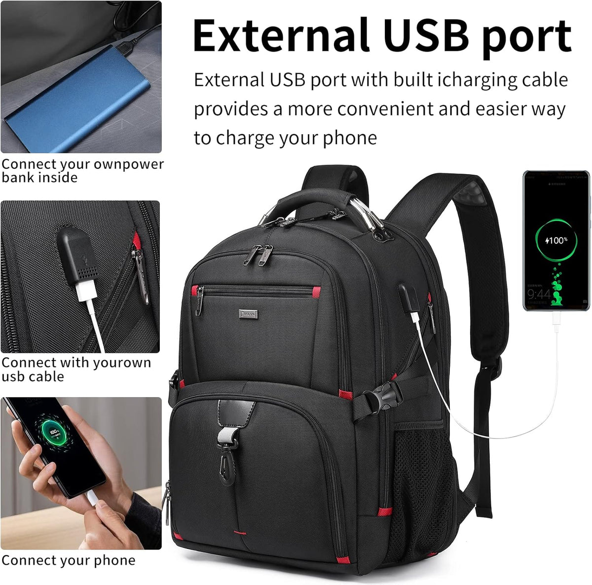 Unisex wasserdichter extra grosser 50 l Reiserucksack für Laptop
