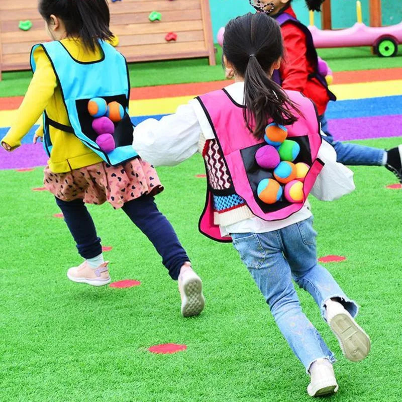 Unisex Wurf- und Fangspiel-Set mit Klettverschluss-Weste