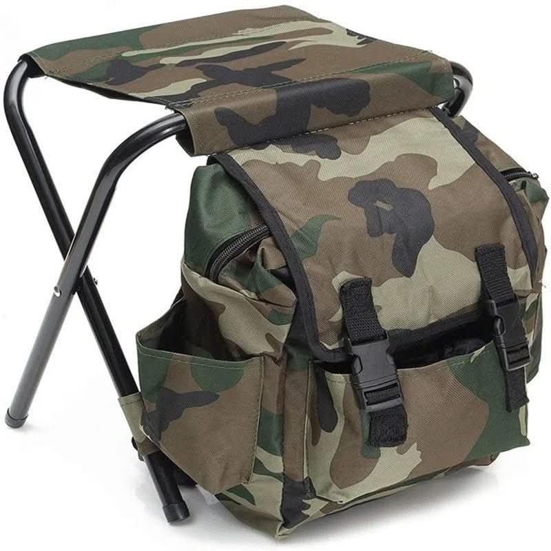 Unisex Rucksack mit Klappstuhl und Kühlfach
