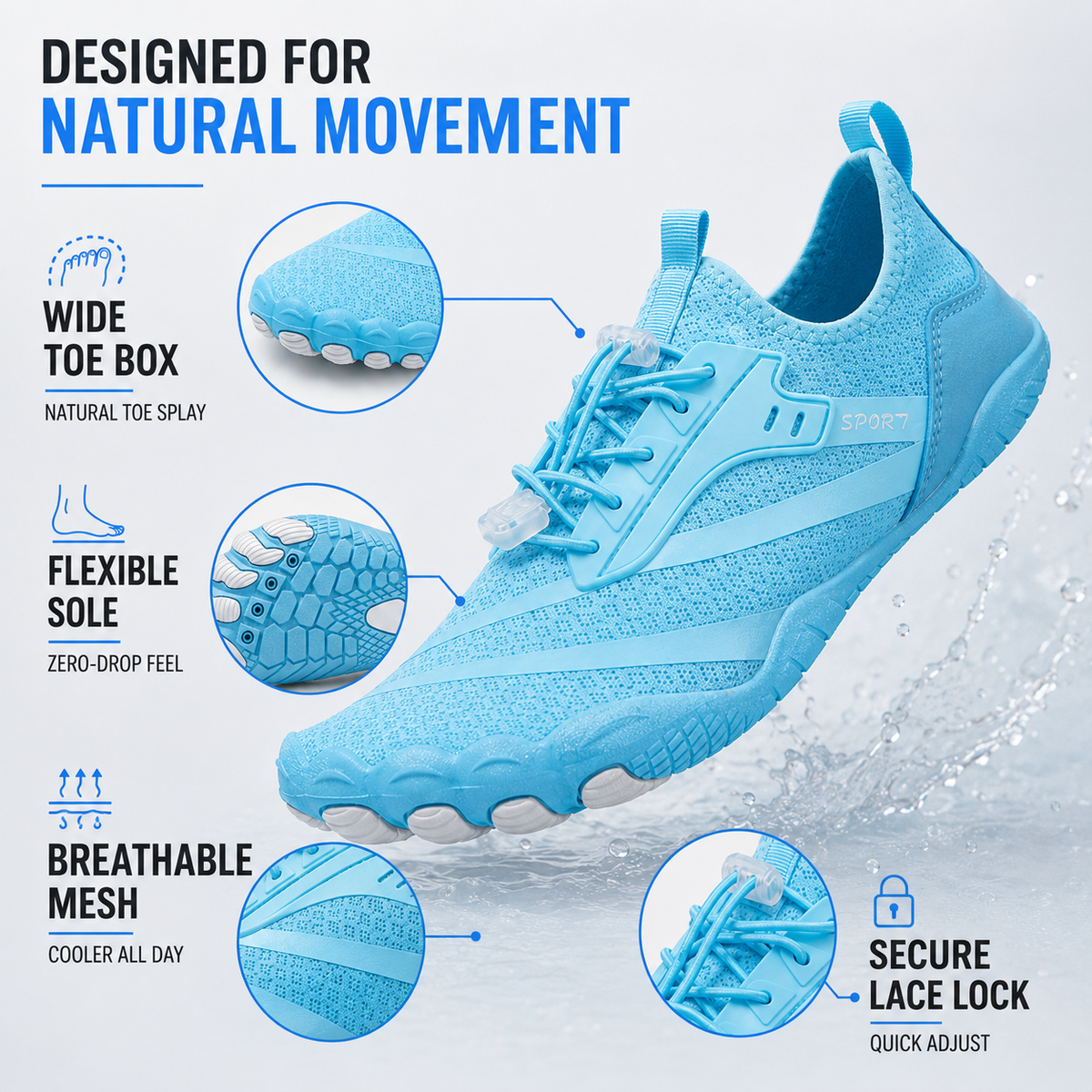 Unisex Barfusssportschuhe